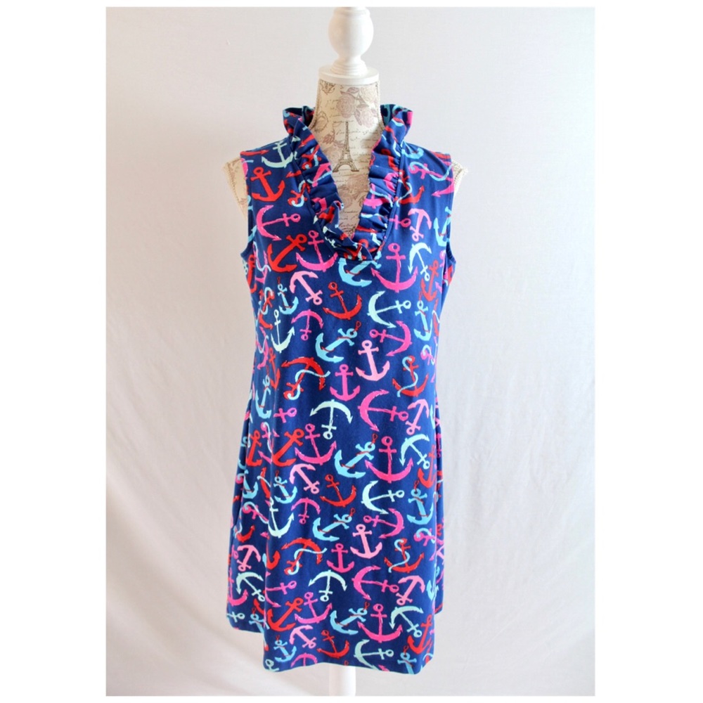 Haley & the Hound Anchors Kenzie Dress USA Medium - Picture 2 of 9